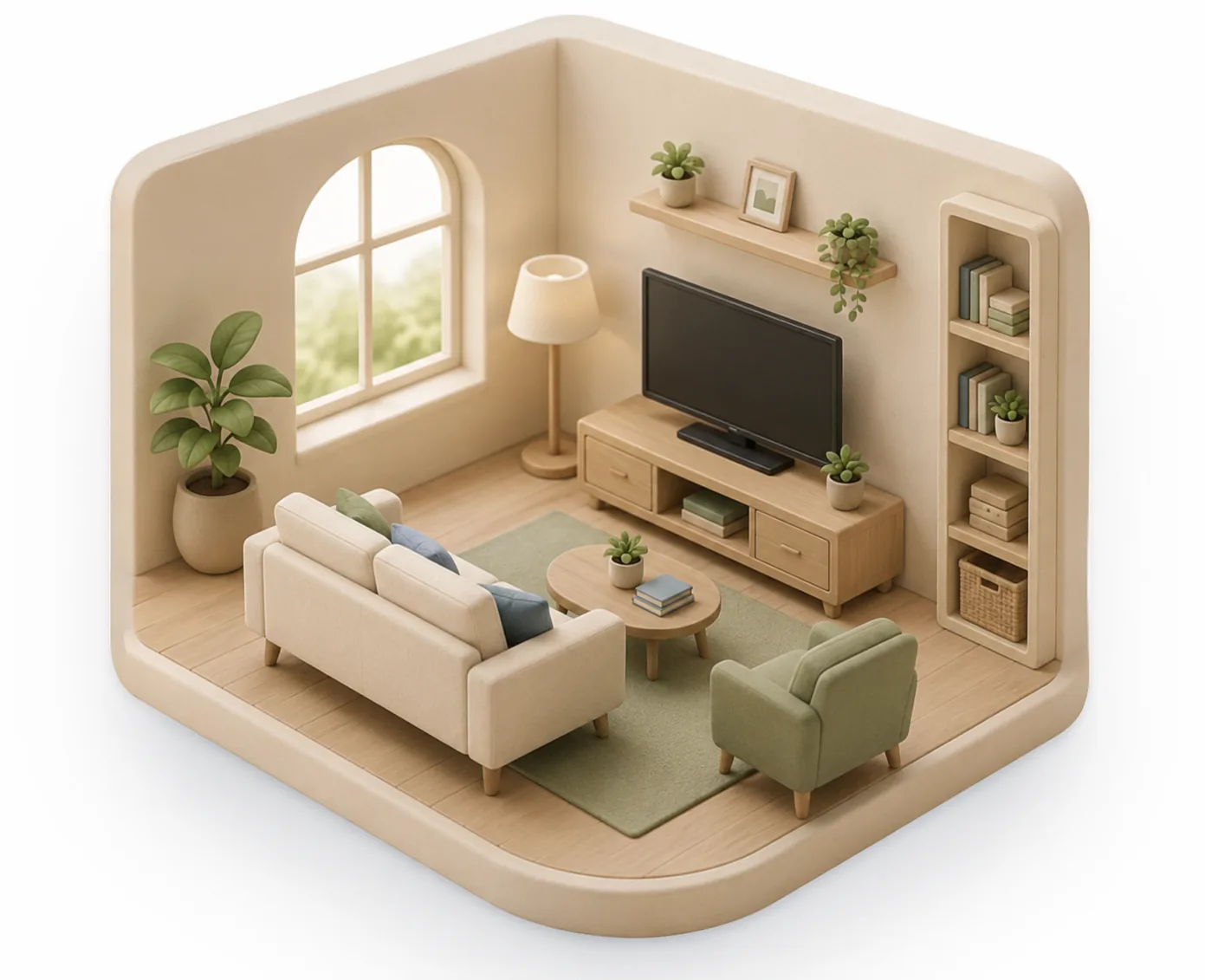 HearthIQ scanning a living room